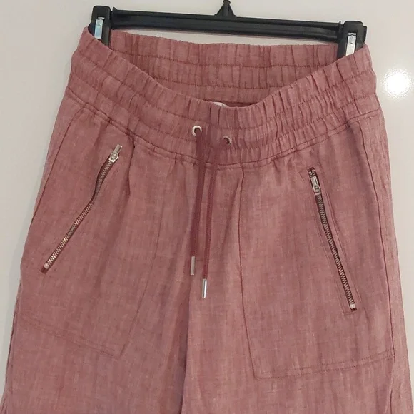 Athleta Cabo Linen Wide Leg Pants Womens Size 2P - Picture 2 of 9